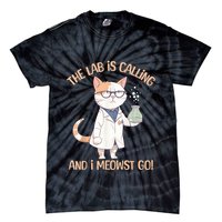 Lab Calling Science Funny Lab Cat Laboratory Chemistry Tie-Dye T-Shirt
