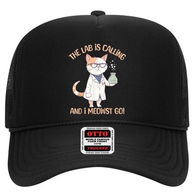 Lab Calling Science Funny Lab Cat Laboratory Chemistry Trucker Hat