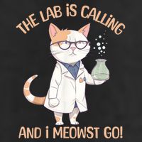 Lab Calling Science Funny Lab Cat Laboratory Chemistry Trucker Hat