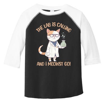 Lab Calling Science Funny Lab Cat Laboratory Chemistry Toddler Fine Jersey T-Shirt