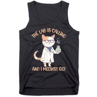 Lab Calling Science Funny Lab Cat Laboratory Chemistry Tank Top