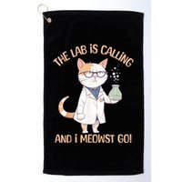 Lab Calling Science Funny Lab Cat Laboratory Chemistry Golf Towel