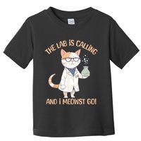 Lab Calling Science Funny Lab Cat Laboratory Chemistry Toddler T-Shirt