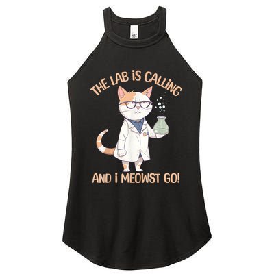 Lab Calling Science Funny Lab Cat Laboratory Chemistry Women's Perfect Tri Rocker Tank