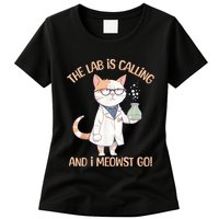 Lab Calling Science Funny Lab Cat Laboratory Chemistry Womens T-Shirt