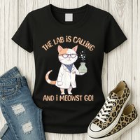 Lab Calling Science Funny Lab Cat Laboratory Chemistry Womens T-Shirt