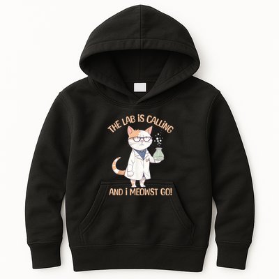 Lab Calling Science Funny Lab Cat Laboratory Chemistry Kids Hoodie