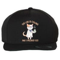 Lab Calling Science Funny Lab Cat Laboratory Chemistry Wool Snapback Cap