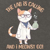 Lab Calling Science Funny Lab Cat Laboratory Chemistry Cotton Canvas Backpack