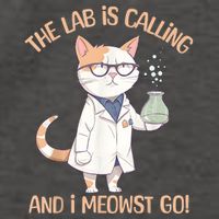 Lab Calling Science Funny Lab Cat Laboratory Chemistry Vector Backpack