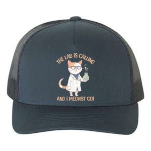 Lab Calling Science Funny Lab Cat Laboratory Chemistry Yupoong Adult 5-Panel Trucker Hat