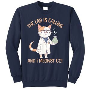 Lab Calling Science Funny Lab Cat Laboratory Chemistry Sweatshirt