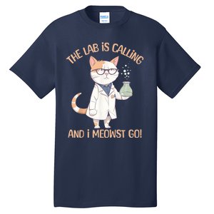 Lab Calling Science Funny Lab Cat Laboratory Chemistry Tall T-Shirt