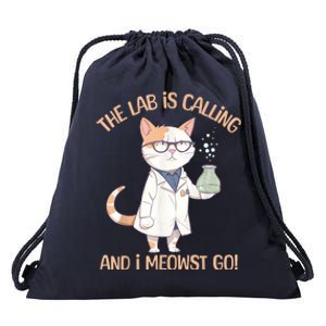 Lab Calling Science Funny Lab Cat Laboratory Chemistry Drawstring Bag