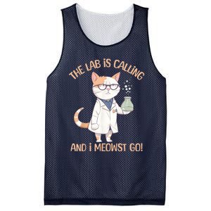 Lab Calling Science Funny Lab Cat Laboratory Chemistry Mesh Reversible Basketball Jersey Tank