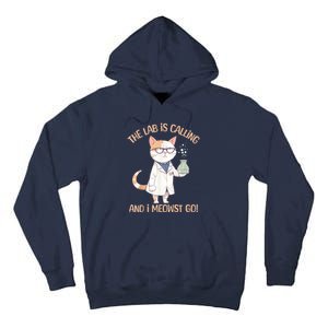 Lab Calling Science Funny Lab Cat Laboratory Chemistry Tall Hoodie