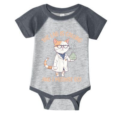Lab Calling Science Funny Lab Cat Laboratory Chemistry Infant Baby Jersey Bodysuit