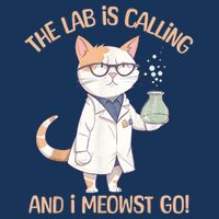 Lab Calling Science Funny Lab Cat Laboratory Chemistry Infant Baby Jersey Bodysuit