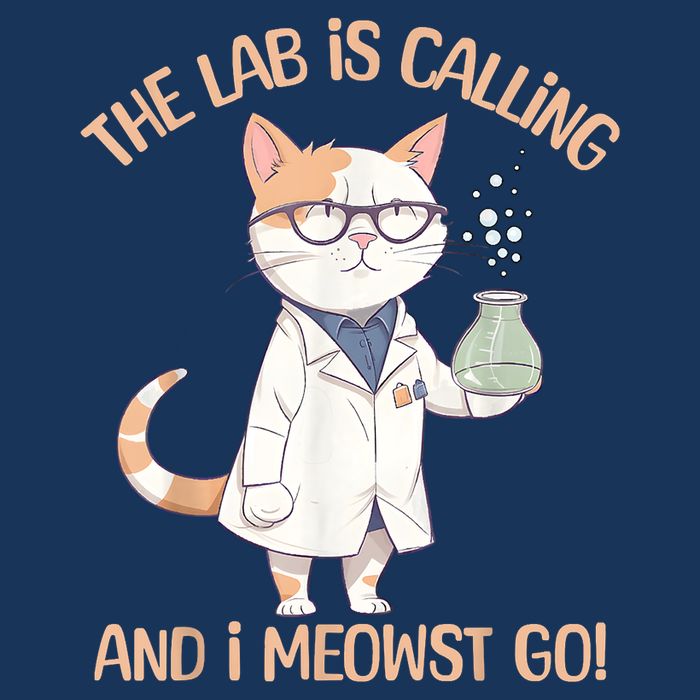 Lab Calling Science Funny Lab Cat Laboratory Chemistry Infant Baby Jersey Bodysuit
