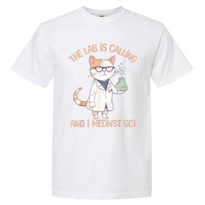 Lab Calling Science Funny Lab Cat Laboratory Chemistry Garment-Dyed Heavyweight T-Shirt