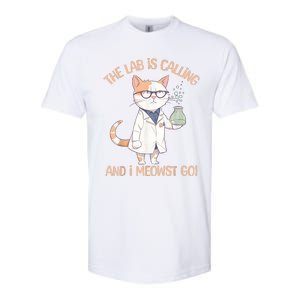 Lab Calling Science Funny Lab Cat Laboratory Chemistry Softstyle CVC T-Shirt