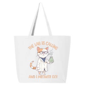 Lab Calling Science Funny Lab Cat Laboratory Chemistry 25L Jumbo Tote