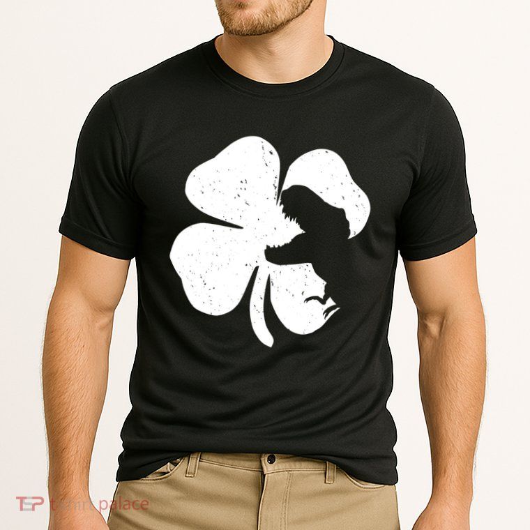 Lucky Clover St Patrick's Dinosaur Performance Shirt