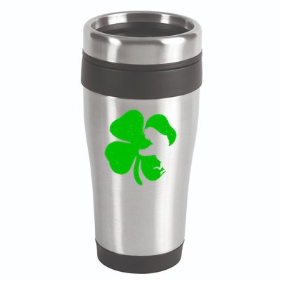 Lucky Clover St Patrick's Dinosaur 16oz Travel Tumbler