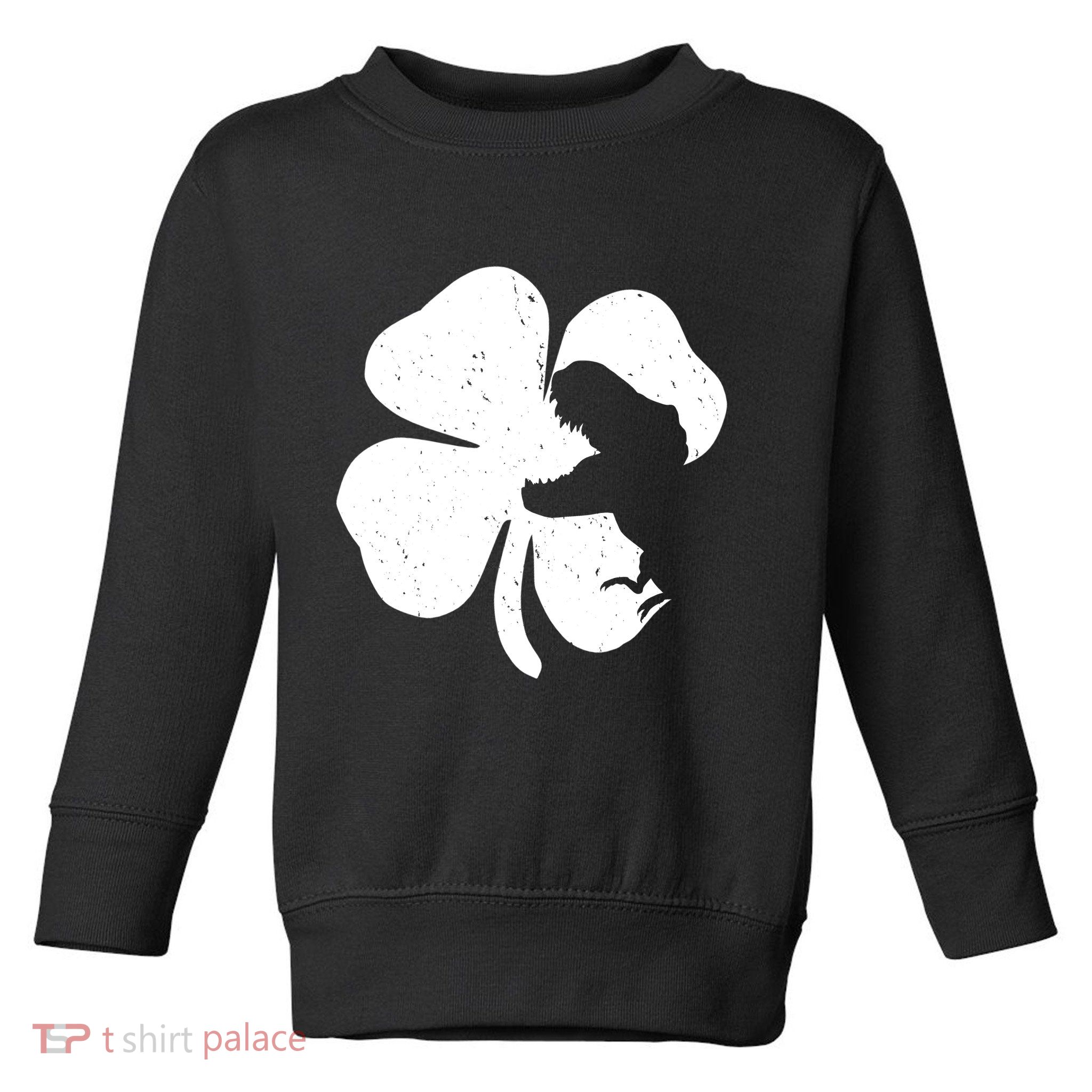 Lucky Clover St Patrick's Dinosaur Toddler Sweatshirt