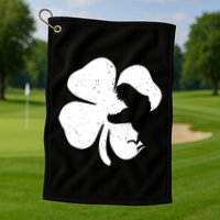 Lucky Clover St Patrick's Dinosaur Golf Towel