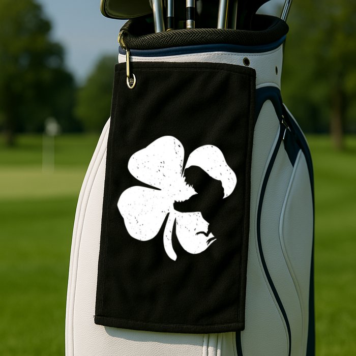 Lucky Clover St Patrick's Dinosaur Golf Towel