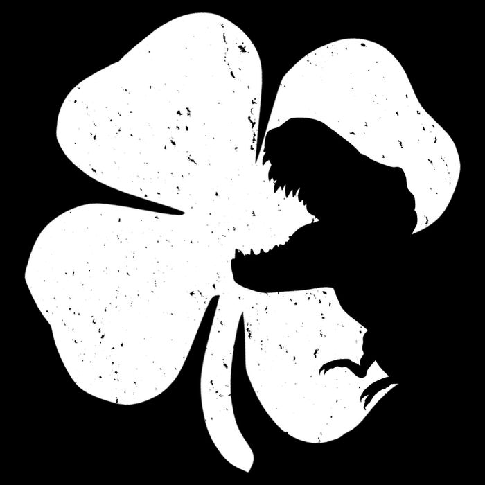 Lucky Clover St Patrick's Dinosaur Crop Top