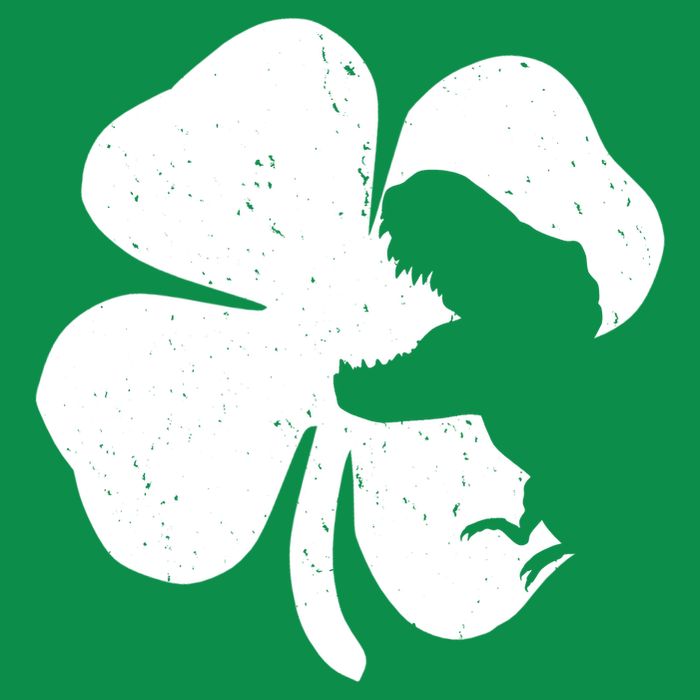 Lucky Clover St Patrick's Dinosaur Poster