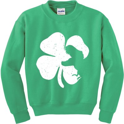 Lucky Clover St Patrick's Dinosaur Kids Sweatshirt