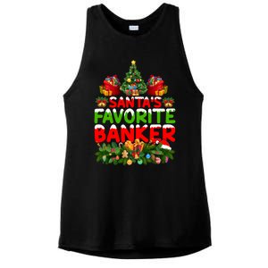 Lighting Christmas SantaS Favorite Banker Xmas Gift Ladies PosiCharge Tri-Blend Wicking Tank