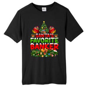 Lighting Christmas SantaS Favorite Banker Xmas Gift Tall Fusion ChromaSoft Performance T-Shirt