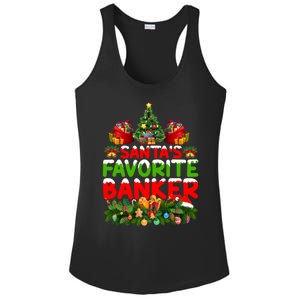 Lighting Christmas SantaS Favorite Banker Xmas Gift Ladies PosiCharge Competitor Racerback Tank