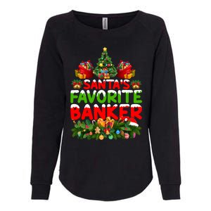 Lighting Christmas SantaS Favorite Banker Xmas Gift Womens California Wash Sweatshirt