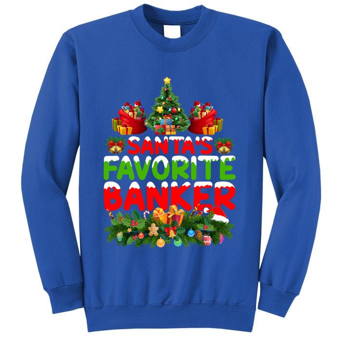 Lighting Christmas SantaS Favorite Banker Xmas Gift Sweatshirt