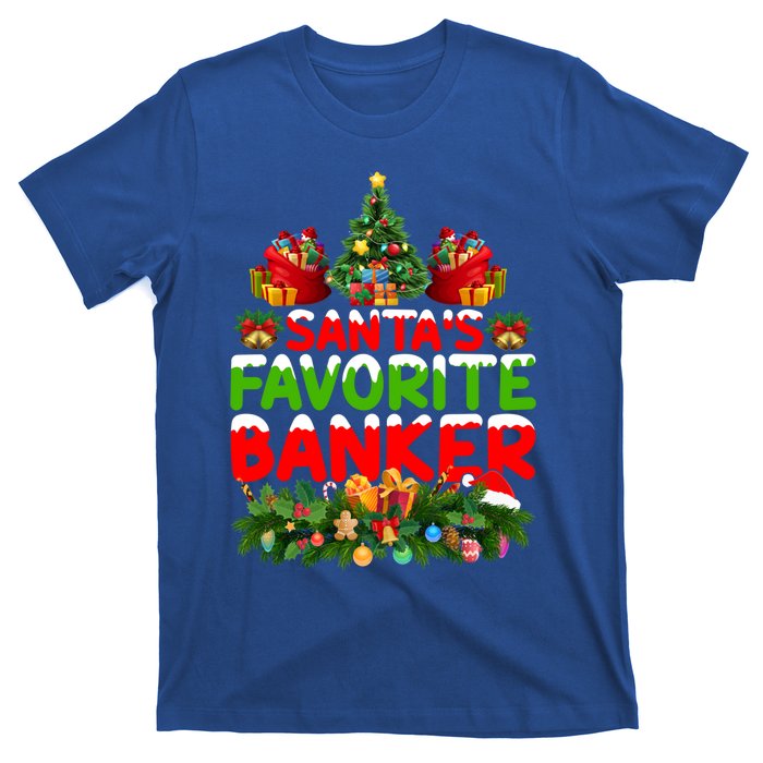 Lighting Christmas SantaS Favorite Banker Xmas Gift T-Shirt