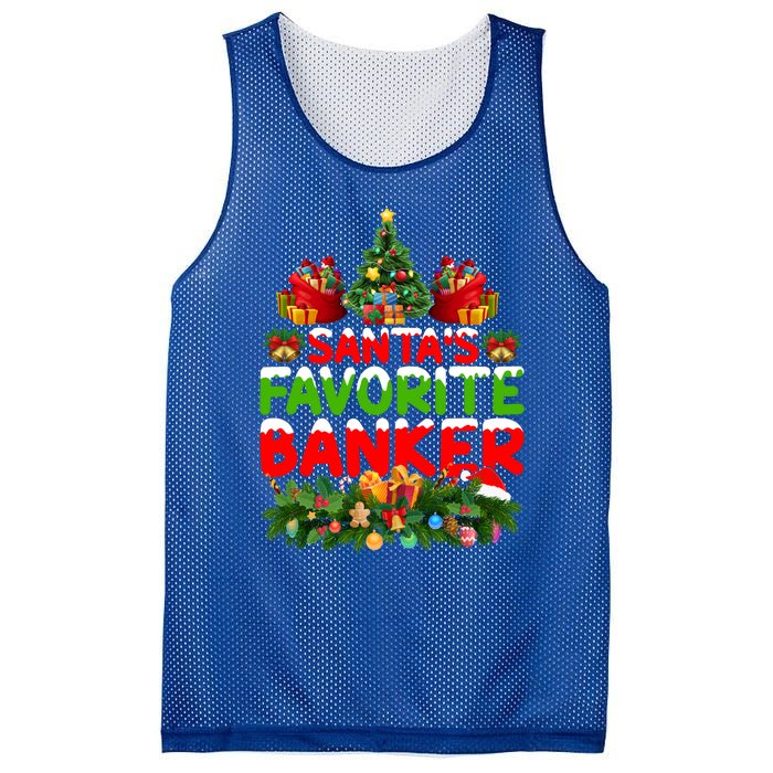 Lighting Christmas SantaS Favorite Banker Xmas Gift Mesh Reversible Basketball Jersey Tank