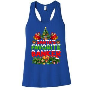 Lighting Christmas SantaS Favorite Banker Xmas Gift Women's Racerback Tank