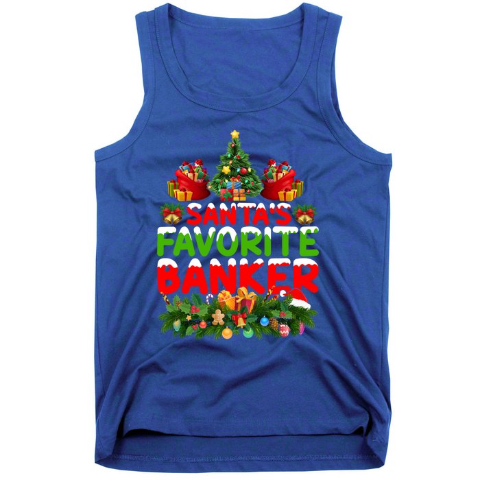 Lighting Christmas SantaS Favorite Banker Xmas Gift Tank Top