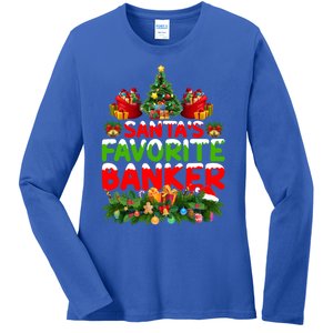 Lighting Christmas SantaS Favorite Banker Xmas Gift Ladies Long Sleeve Shirt