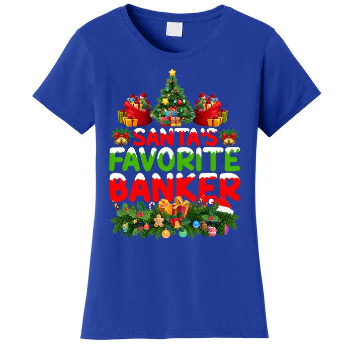 Lighting Christmas SantaS Favorite Banker Xmas Gift Women's T-Shirt