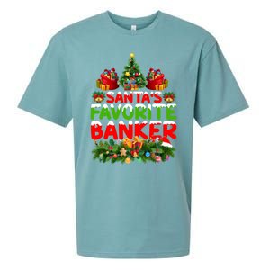 Lighting Christmas SantaS Favorite Banker Xmas Gift Sueded Cloud Jersey T-Shirt