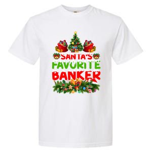 Lighting Christmas SantaS Favorite Banker Xmas Gift Garment-Dyed Heavyweight T-Shirt