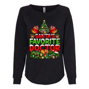 Lighting Christmas SantaS Favorite Doctor Xmas Gift Womens California Wash Sweatshirt