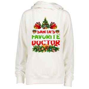 Lighting Christmas SantaS Favorite Doctor Xmas Gift Womens Funnel Neck Pullover Hood