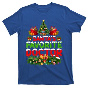 Lighting Christmas SantaS Favorite Doctor Xmas Gift T-Shirt